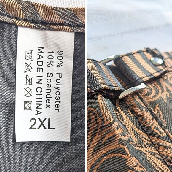 CHARMIAN COLLECTIONS Brown Steampunk Victorian Masquerade Costume Corse - Picture 3 of 10